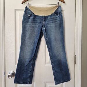 Indigo Blue Capri Maternity Jeans Size Medium